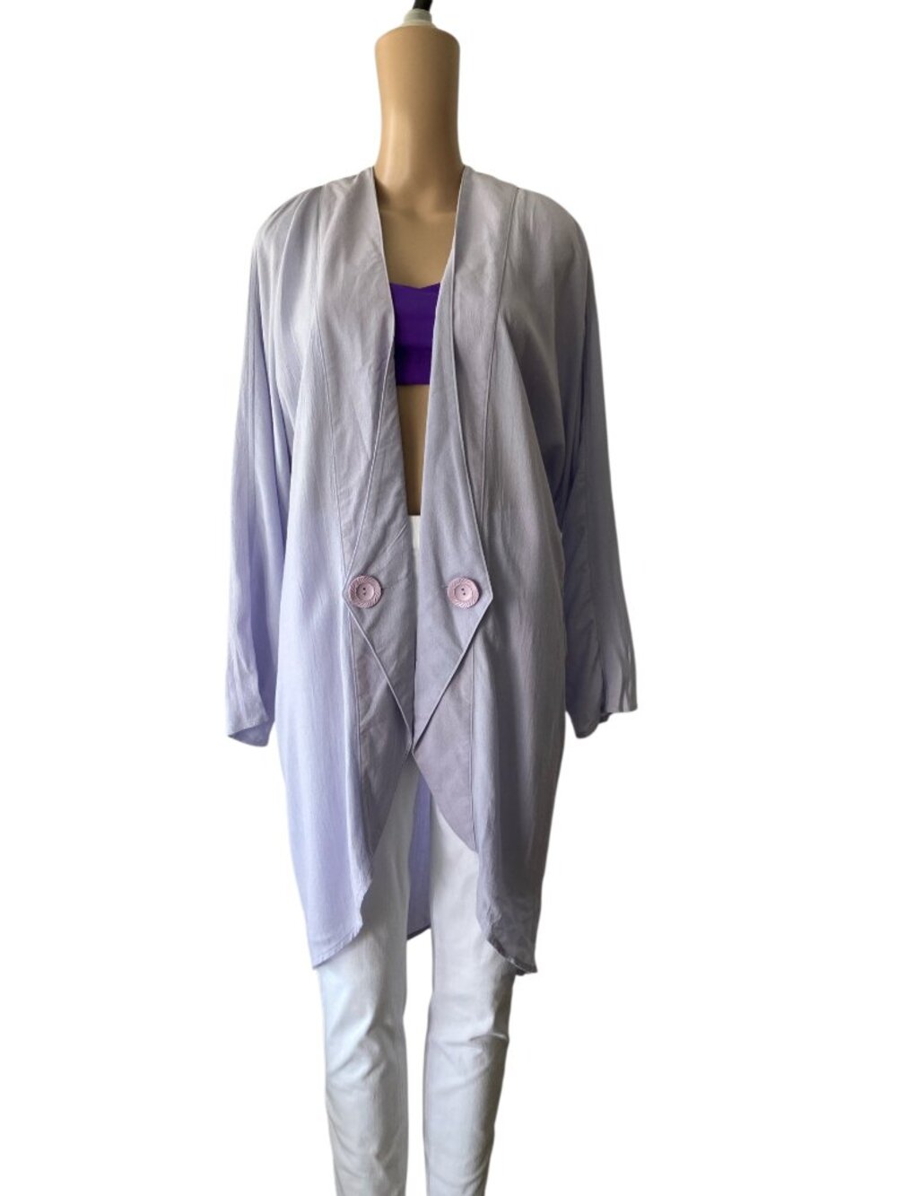 Platinum By Dorothy Schoelen Lavender Blazer Cardigan